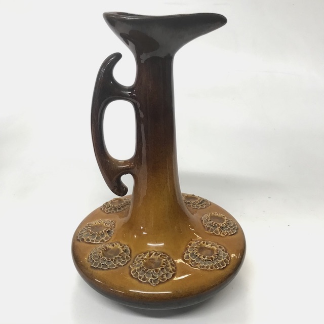 VASE, German Pottery - Brown Glazed Jug